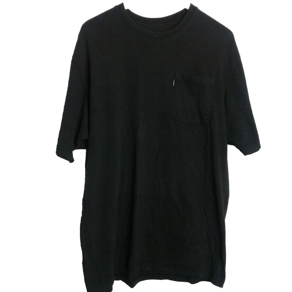 Key Mens Large Tall black Short Sleeve Pocket Tee T-shirt